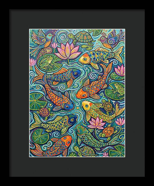 Serene Koi Pond Reflections