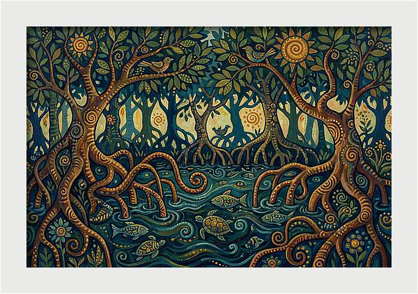 Serene Mangrove Waterscape