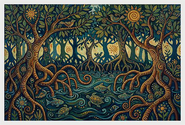 Serene Mangrove Waterscape
