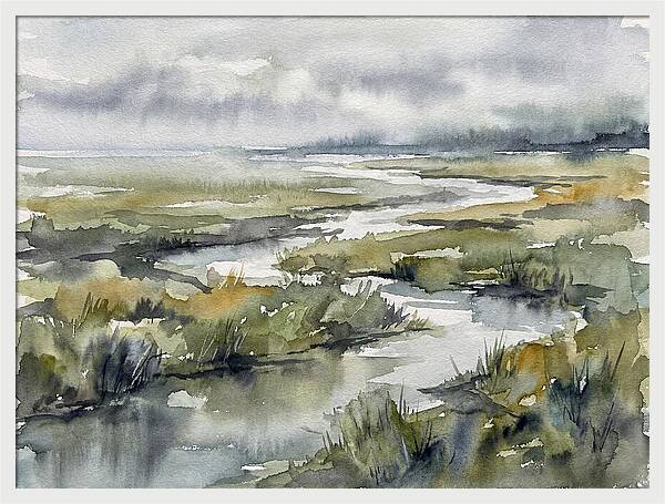Serene Marshland Reflections