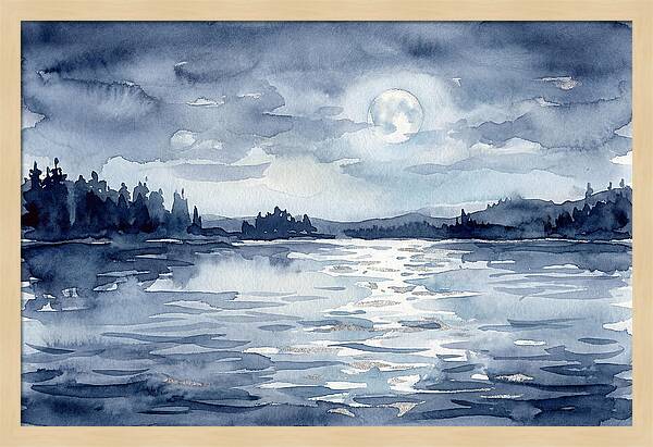 Serene Moonlit Waterscape