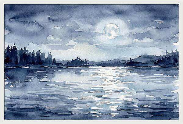 Serene Moonlit Waterscape