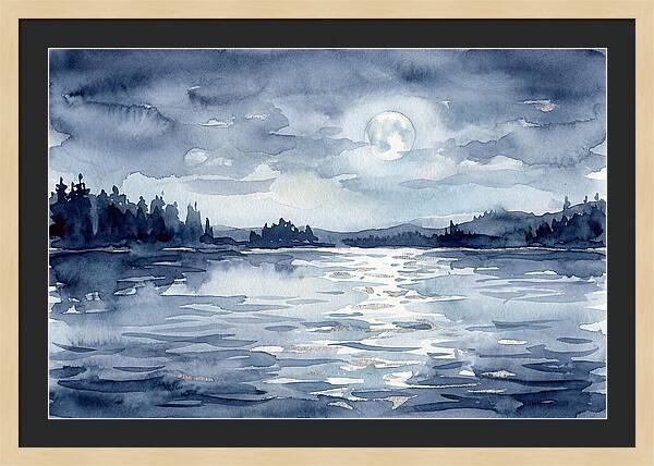 Serene Moonlit Waterscape