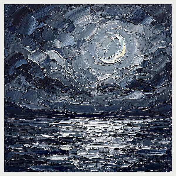 Serene Nightscape Beneath The Moon