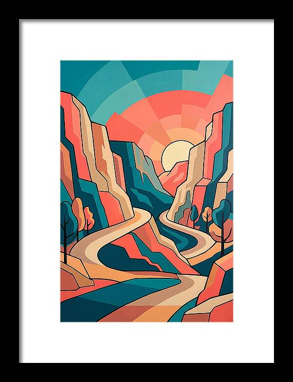 Serene Path Through Mountains