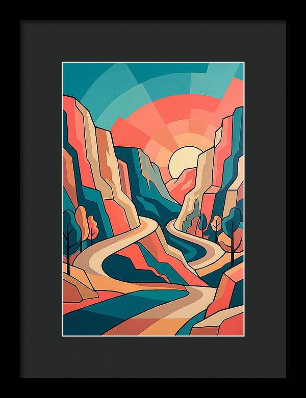 Serene Path Through Mountains