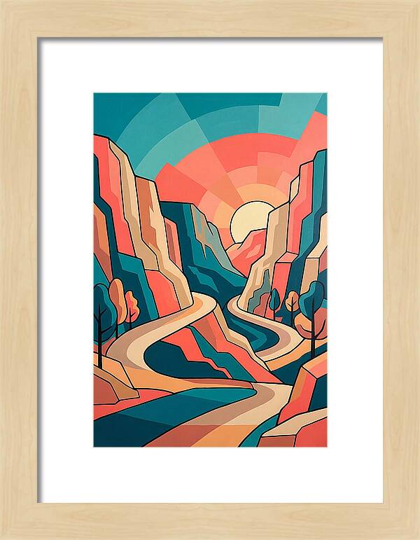 Serene Path Through Mountains
