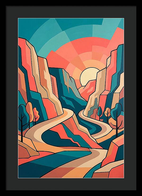 Serene Path Through Mountains