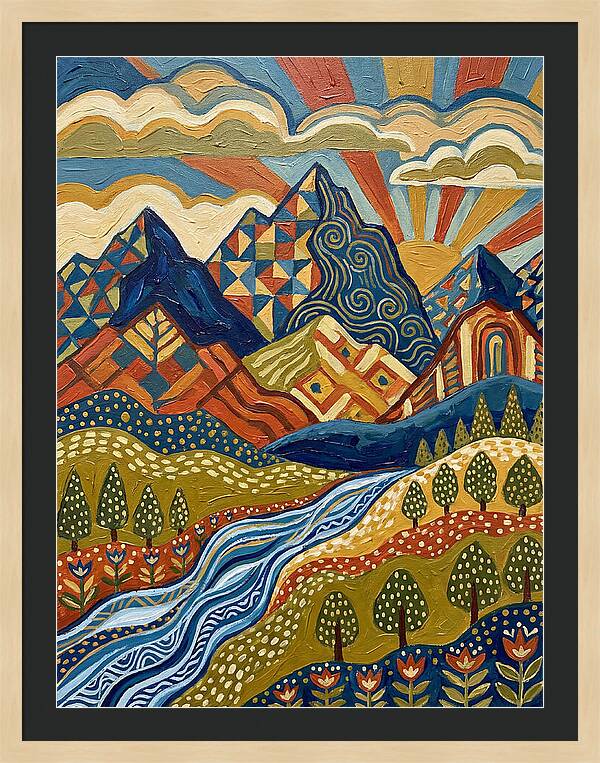 Serene Peaks And Calm Skies