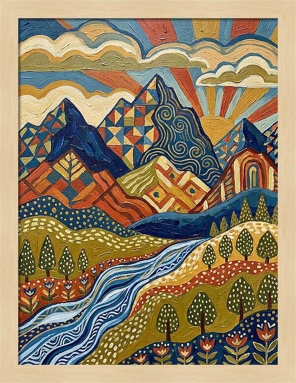 Serene Peaks And Calm Skies