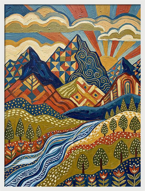 Serene Peaks And Calm Skies
