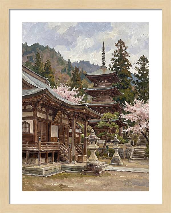 Serene Reflections By The Temple