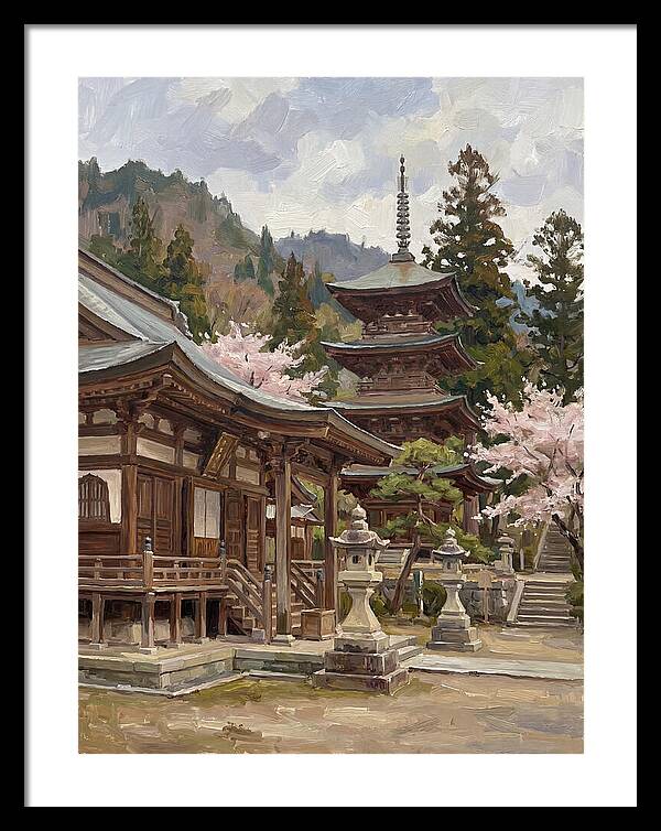 Serene Reflections By The Temple