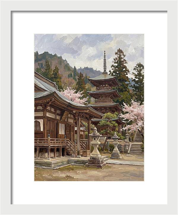 Serene Reflections By The Temple