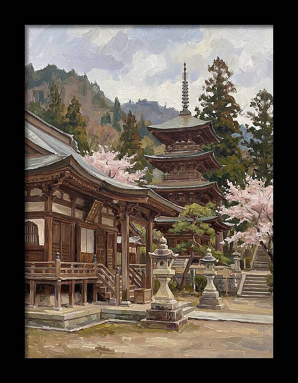 Serene Reflections By The Temple
