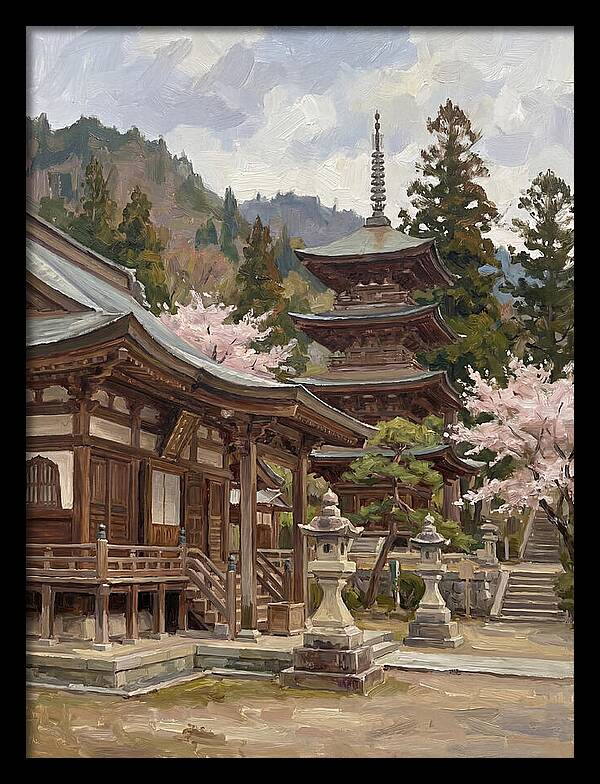 Serene Reflections By The Temple