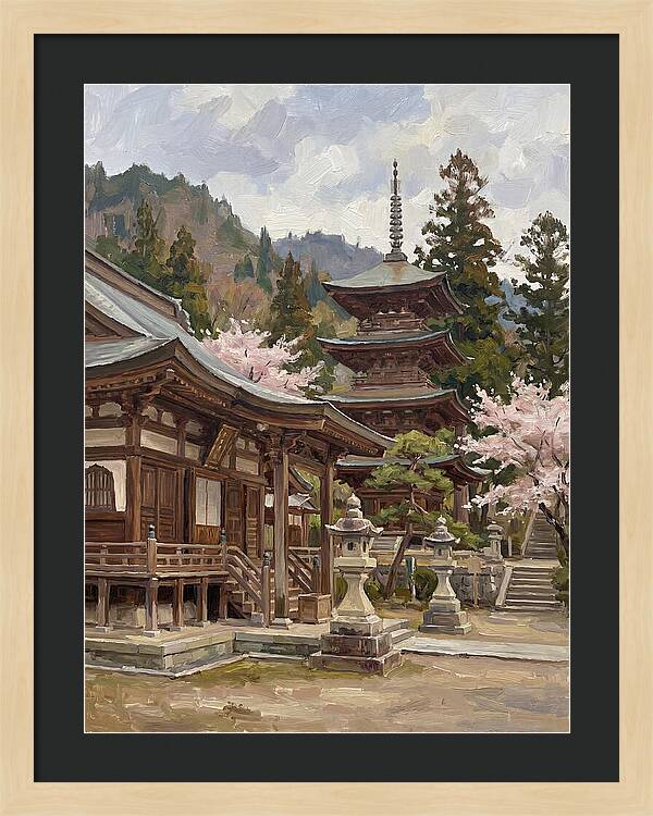 Serene Reflections By The Temple