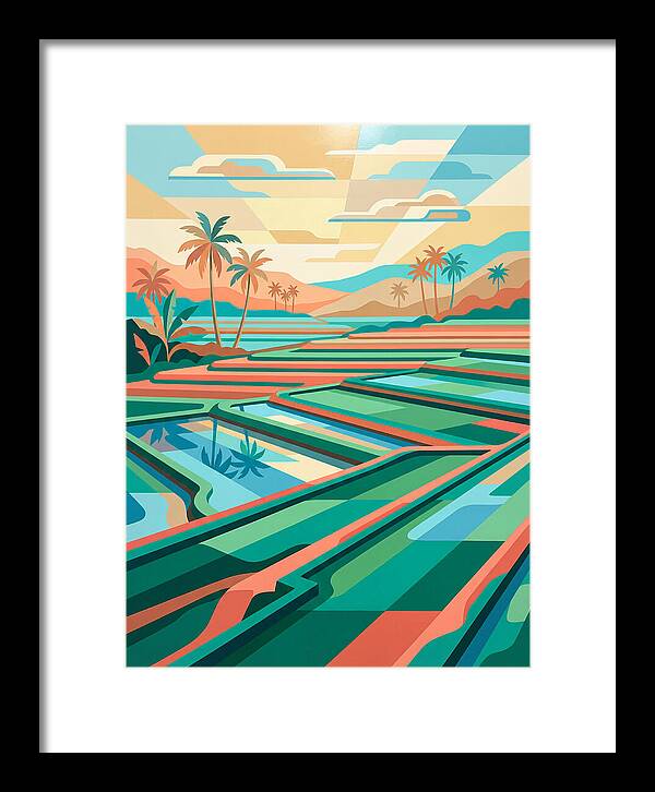 Serene Reflections In Rice Fields