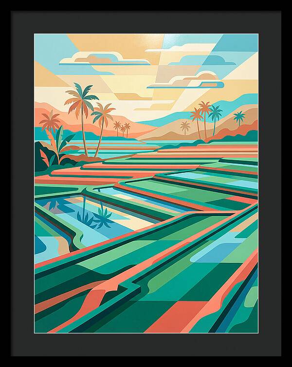 Serene Reflections In Rice Fields