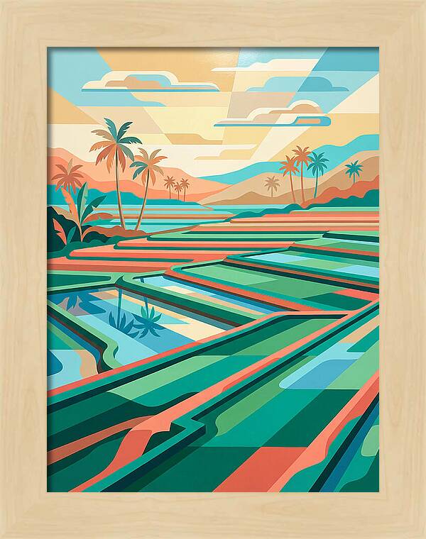 Serene Reflections In Rice Fields