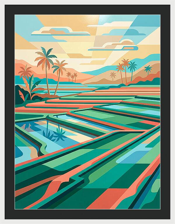 Serene Reflections In Rice Fields
