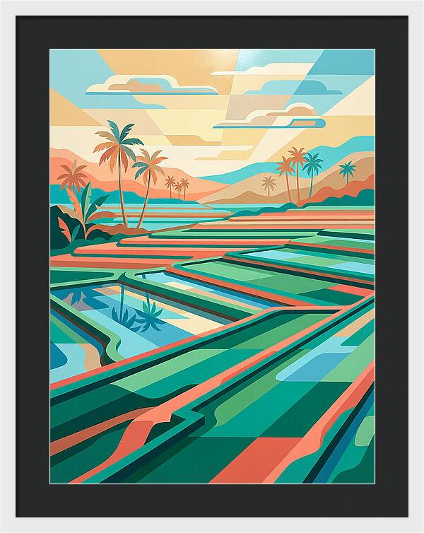 Serene Reflections In Rice Fields