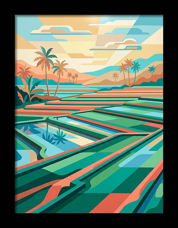 Serene Reflections In Rice Fields