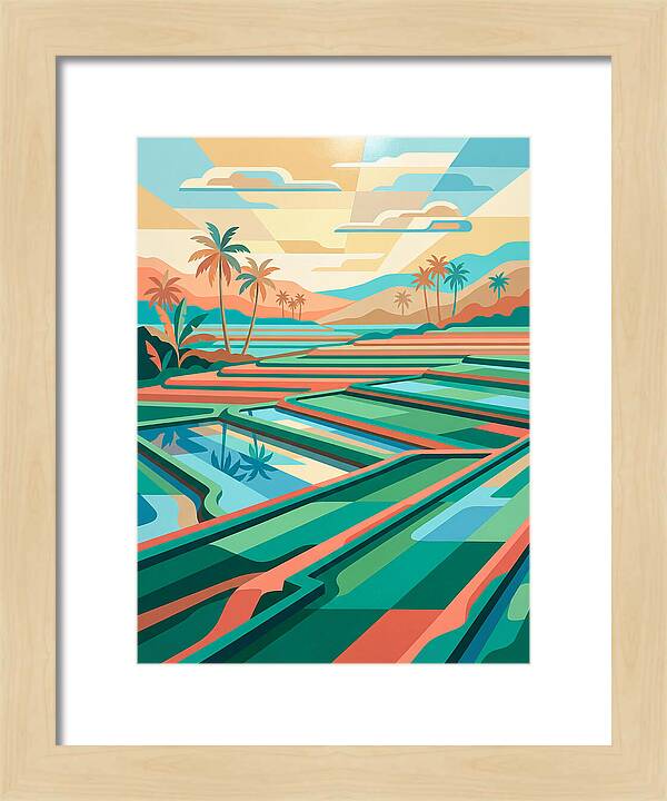 Serene Reflections In Rice Fields
