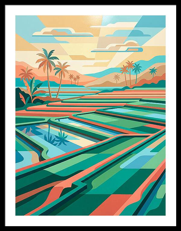 Serene Reflections In Rice Fields