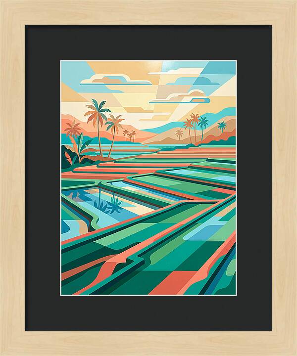 Serene Reflections In Rice Fields