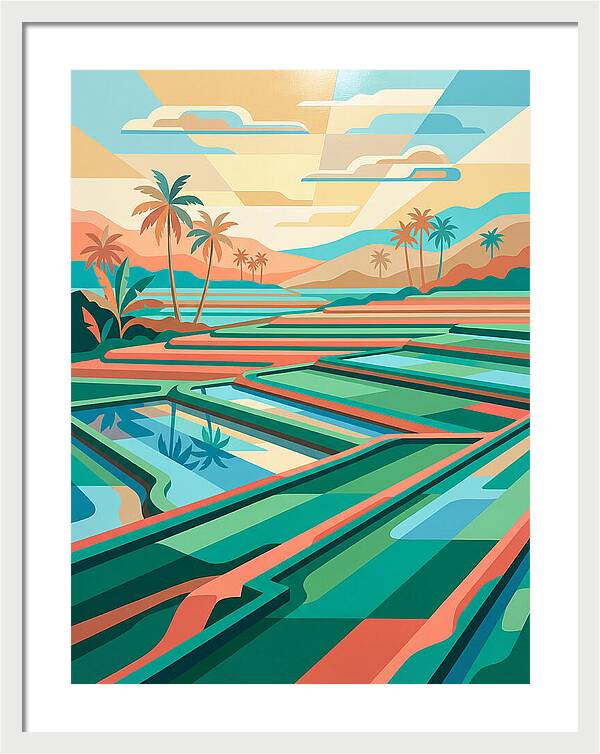 Serene Reflections In Rice Fields