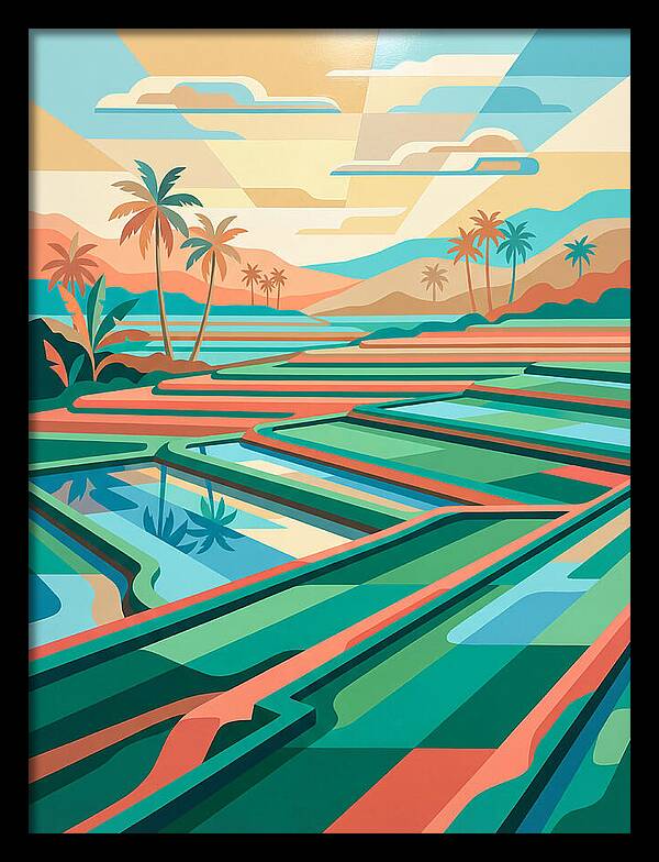 Serene Reflections In Rice Fields