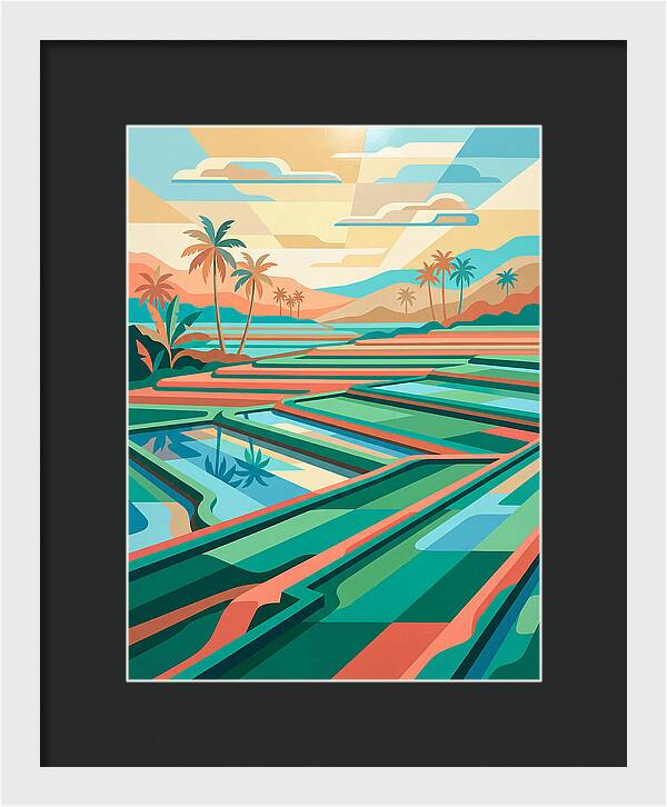 Serene Reflections In Rice Fields