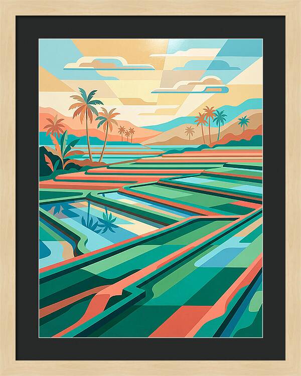 Serene Reflections In Rice Fields
