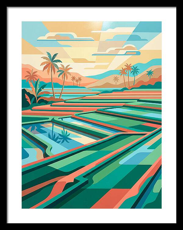 Serene Reflections In Rice Fields