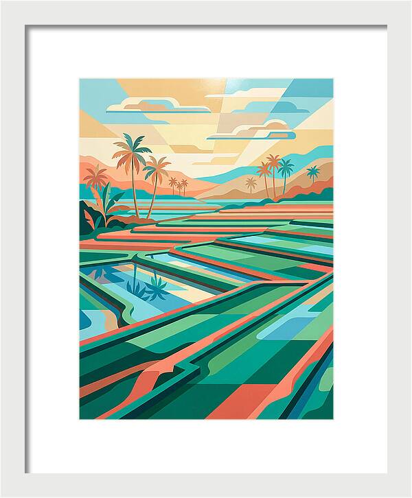 Serene Reflections In Rice Fields