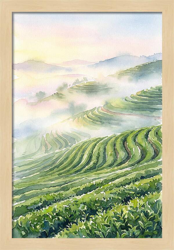 Serene Retreat In A Tea Garden