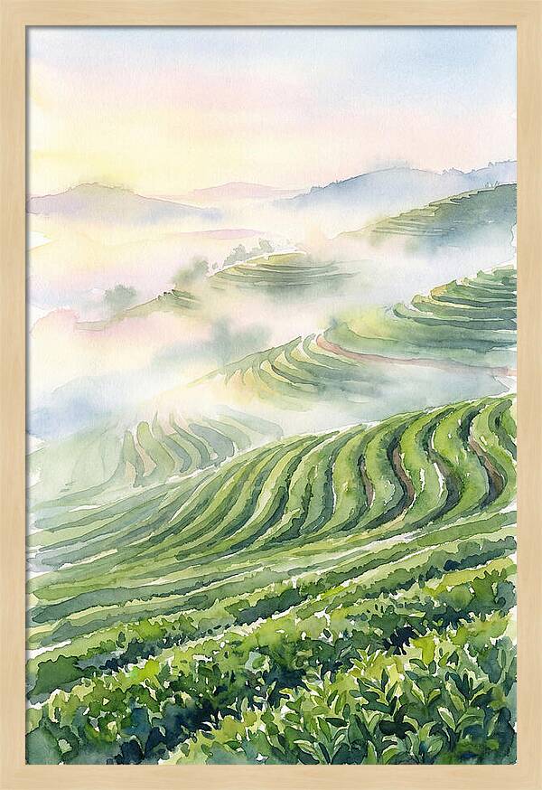 Serene Retreat In A Tea Garden