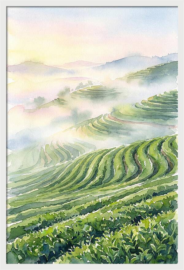 Serene Retreat In A Tea Garden