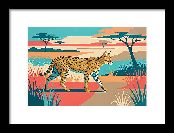 Serene Serval In The Savannah