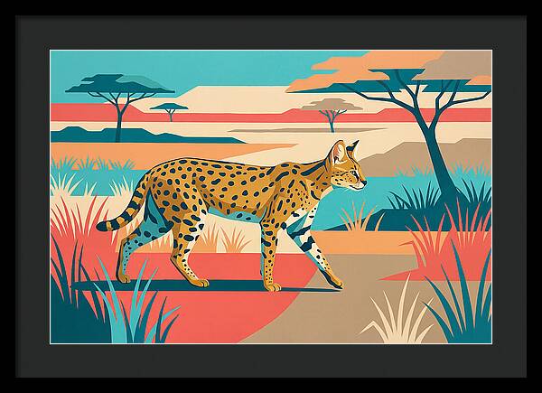 Serene Serval In The Savannah