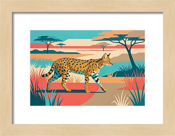Serene Serval In The Savannah