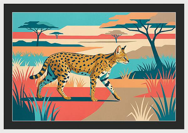 Serene Serval In The Savannah