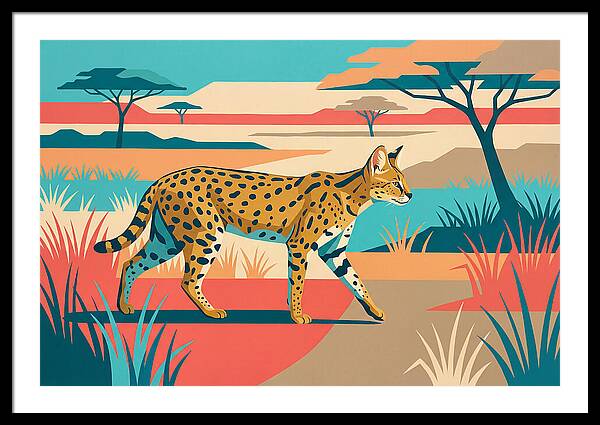 Serene Serval In The Savannah