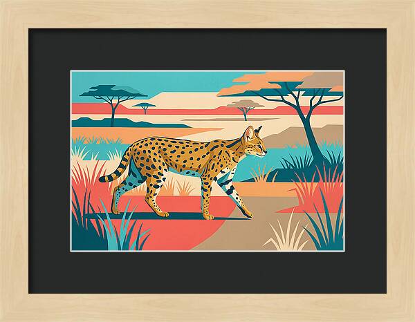 Serene Serval In The Savannah