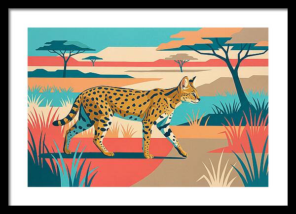 Serene Serval In The Savannah