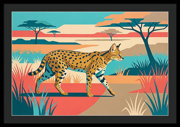 Serene Serval In The Savannah