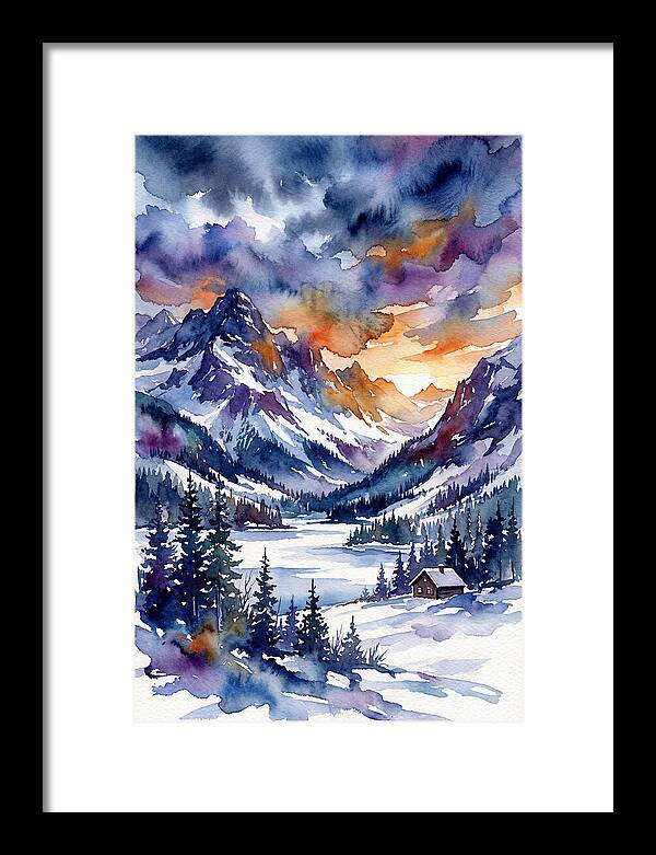 Serene Snowcapped Mountains