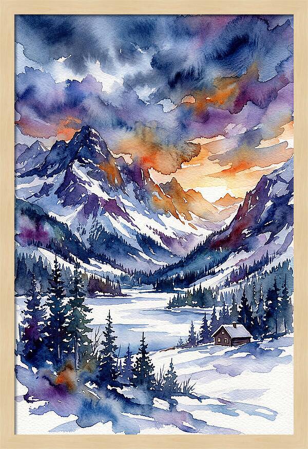 Serene Snowcapped Mountains