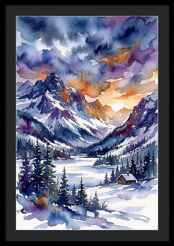 Serene Snowcapped Mountains